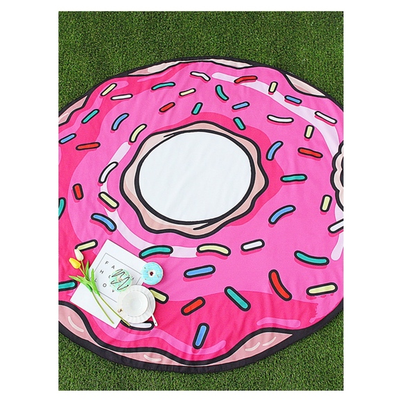 MBM Unlimited Other - Pink Donut Shape Cute Beach Picnic Blanket✨